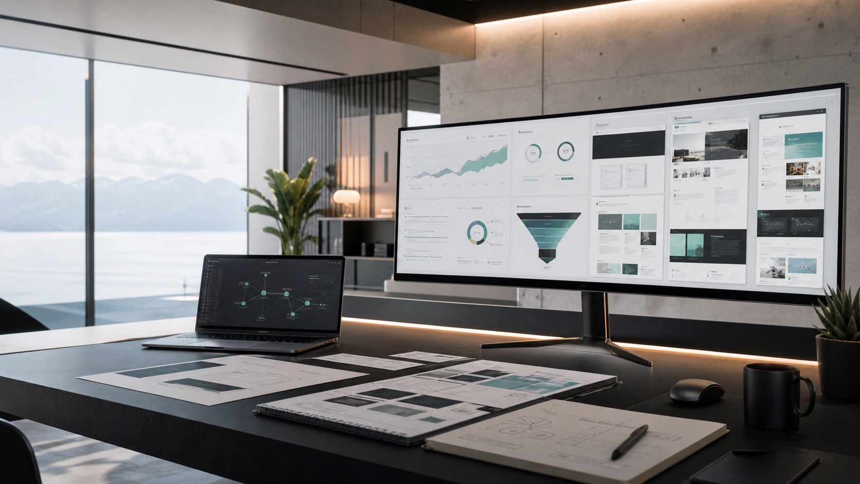 Agence SEO à Genève travaillant sur une stratégie de référencement Google