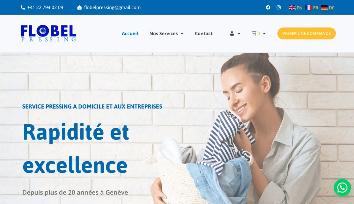Flobel Pressing — projet client SEO WEB