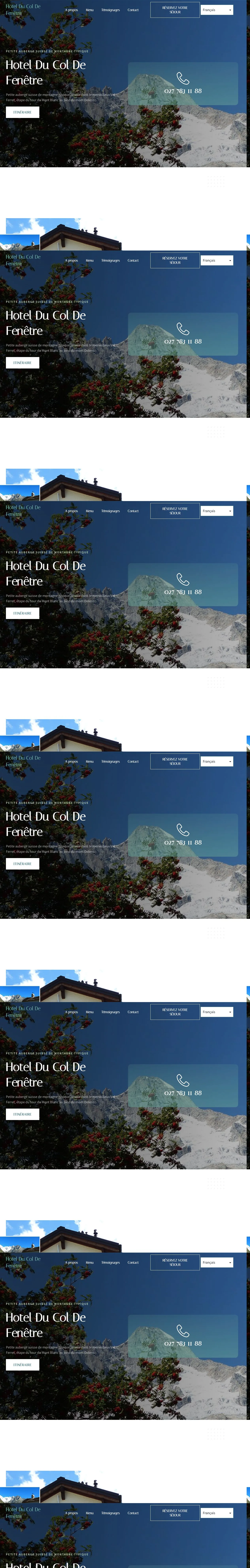Hôtel du Col de Fenêtre — projet client SEO WEB