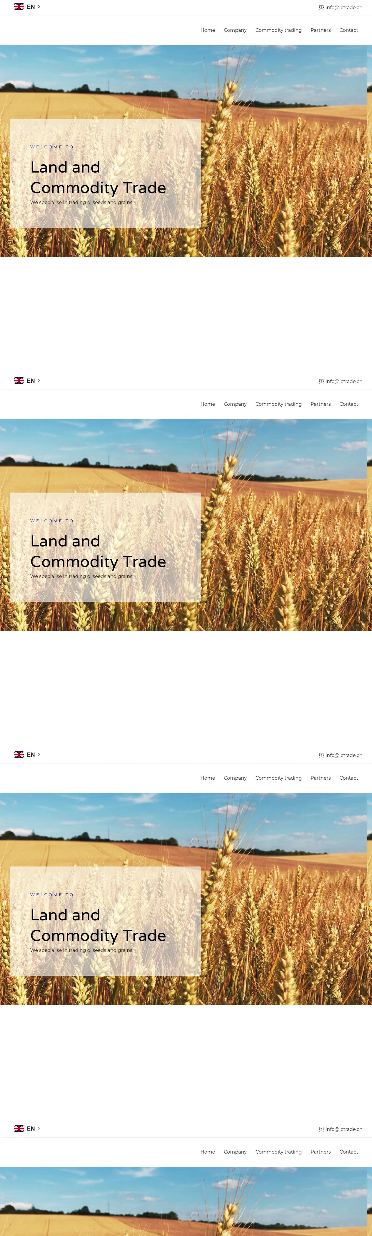 Land and Commodity Trade — projet client SEO WEB