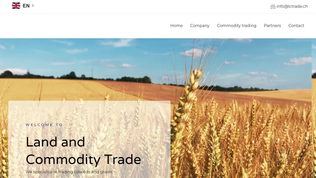 Land and Commodity Trade — projet de site internet