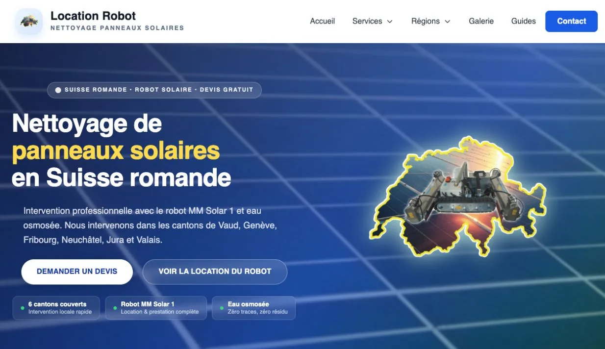 Location Robot — projet client SEO WEB