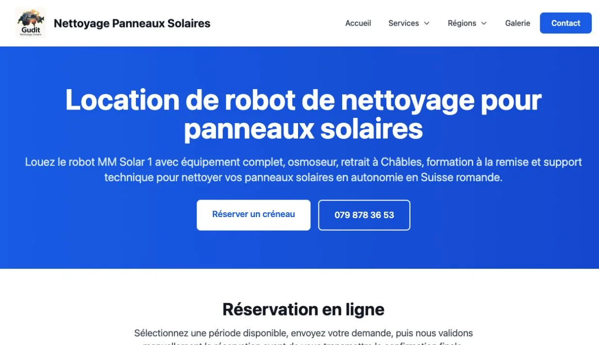 Location Robot · Le contenu et les services vus plus en détail