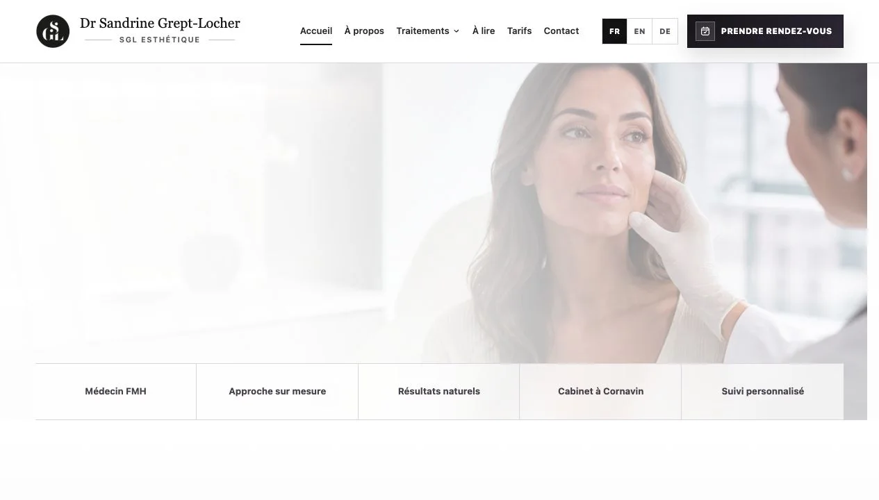 SGL Esthétique — projet client SEO WEB