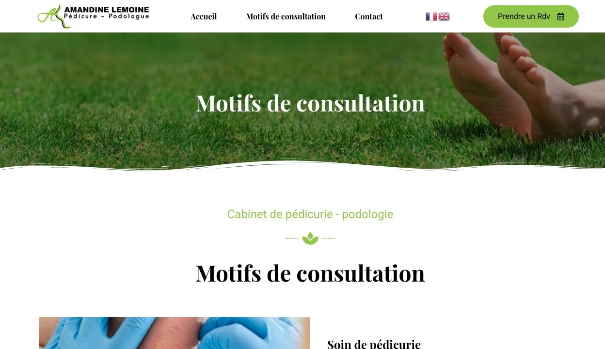 Amandine Lemoine · Pédicure-Podologue · Le contenu et les services vus plus en détail