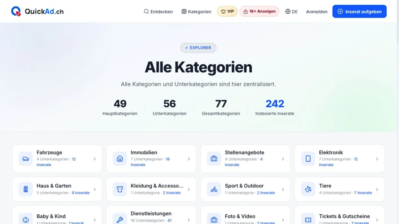QuickAd.ch · Le contenu et les services vus plus en détail
