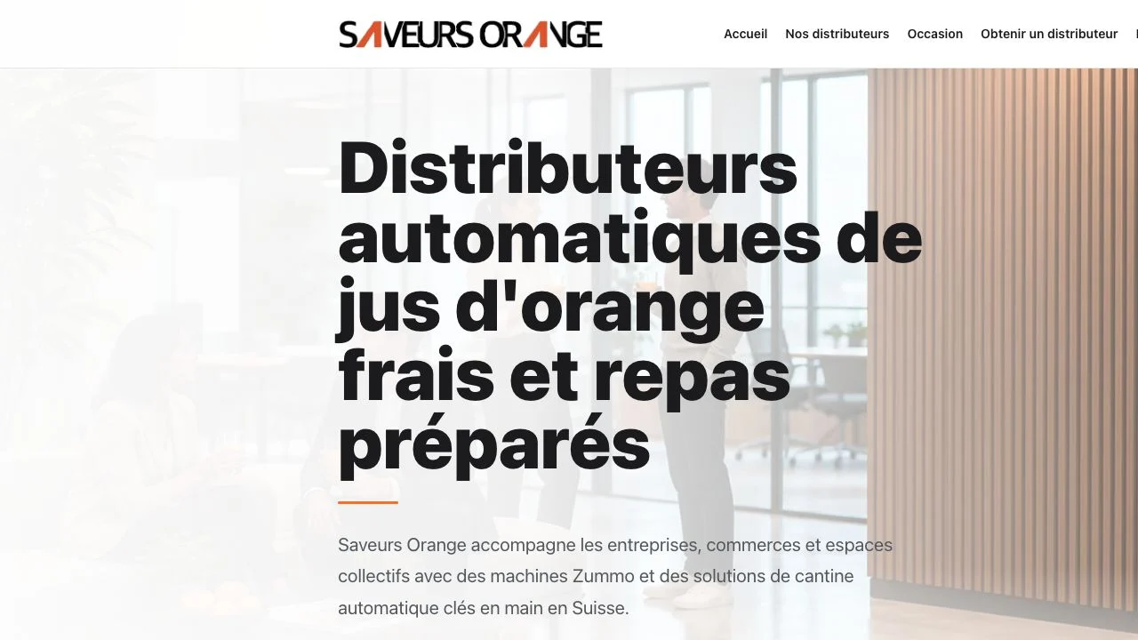 Saveurs Orange — projet de site internet