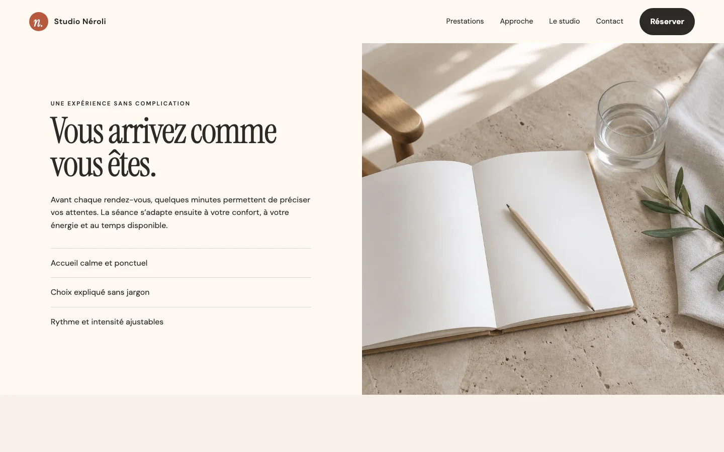 Informations pratiques — Studio Néroli