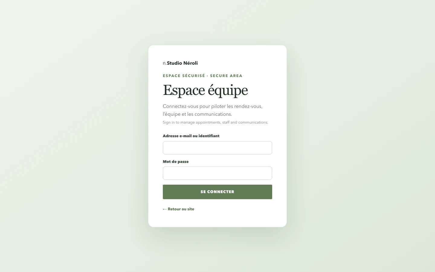 Identité visuelle originale — Studio Néroli