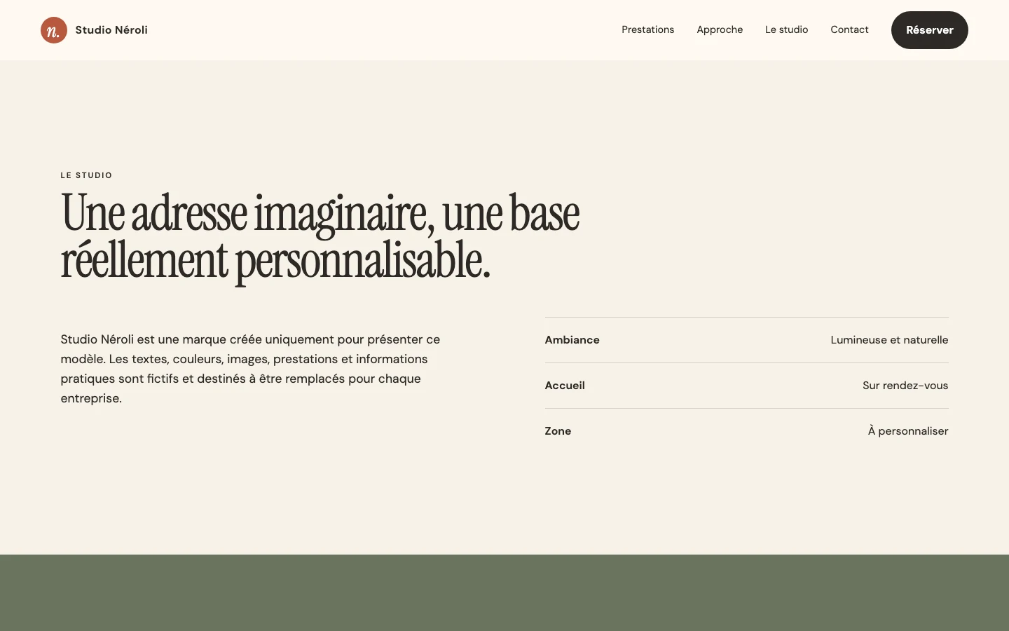 Parcours de rendez-vous — Studio Néroli